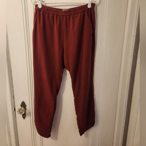 Marine Layer Allison pants, deep red color
